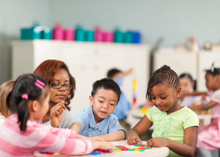 children at preschool